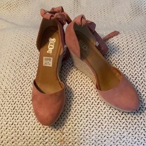 Brash Blush Espadrille Wedge-Women’s Size 10